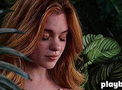 hairy pussy redhead model celeste rasmussen posed naked and exposed beautiful curvy body