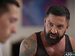 stepdad dominic pacifico and stepson nicholas adams in intense bareback action