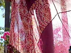 huge natural tits ebony beauty milf babe shasta wonder striptease outdoor