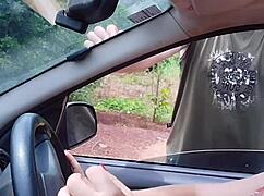 naughty bia flaunts wet pussy and breasts on street!