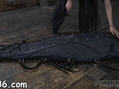 Harsh whipping session for the gal