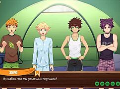 Teen Twink Explores Gay Anime Game with Close Friend