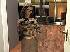 Big City Pleasures 47: Brunette Cassie Poses for Sexy Photographer