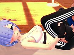 i wanted to rest after workout but ended up fucking rem from re zero hentai