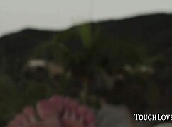 Nella Jones rides monster cock in outdoor doggystyle.