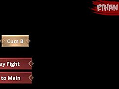 Ethan vs Slutania in a 3D naked fighter game with anal and assfucking scenes