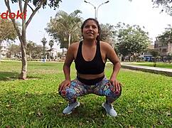 Latina Milf Peruvian Mexican Fucks Big Cock Creampie Monster Cock