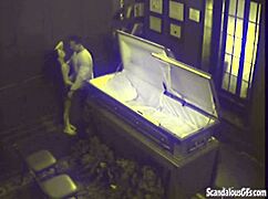 Couple Fucking Hardcore In Coffin Caught On Hidden Camera