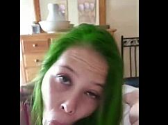 Beautiful Latina Performs Oral on Webcam