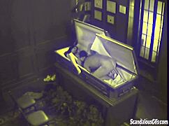 Couple Fucking Hardcore In Coffin Caught On Hidden Camera