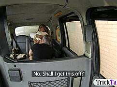 Nasty big tits gold digger feels creampie from pervert driver