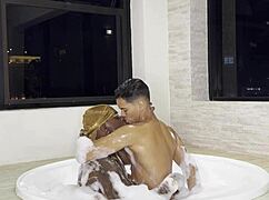 Black And Latino Gays Fuck In Sauna