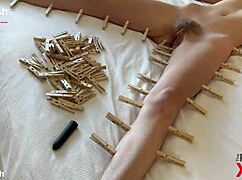 meela endures clothespins in bdsm pov before bbc