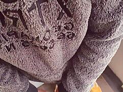 Milf rubs intensely, cumming in panties