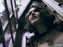 Cheating milf licks neighbor's cock, gets handjob, cunilingus, deepthroat, and fucked while masturbating