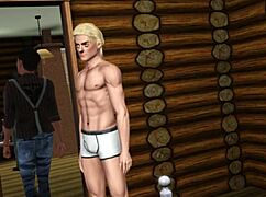 huge ass clashes with monster cock in yaoi sims hardcore