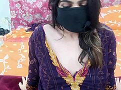 Sobia Nasir Roleplays on Whatsapp Video Call with Client Using Clear Urdu Hindi Audio and Loud Moans