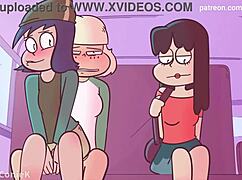 futa jackie banging janna hard on school bus in 4k