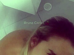 Blonde wife back from trip, horny as hell, fucks in hotel bathroom. Want to see?