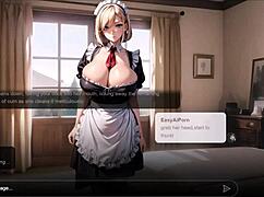 Erotic story of a suspicious big tits BLONDE MAID with her paranoic master.