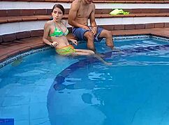 i licked her pussy at the pool