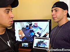 Prostitute sucks dick and rides cop's cock hidden