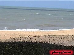 Thong Showing Pussy on Porto Seguro Beach