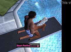 Captured moment at public swimming pool on jumping board part two