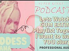 Kinky Podcast Hosts Share Cum Eating Playlist with Slurping Action