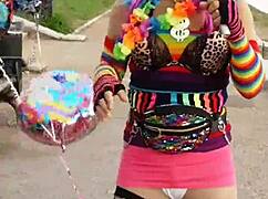 Tandoori Dick Upskirt Thong Tease