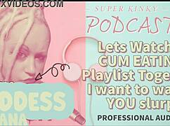 Kinky Podcast Hosts Share Cum Eating Playlist with Slurping Action