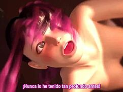 Rina explores the hole in this detailed 3D anime hentai scene