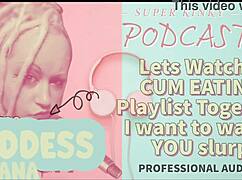 Kinky Podcast Hosts Share Cum Eating Playlist with Slurping Action
