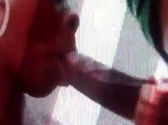 she feels deep pleasure sucking that big dick