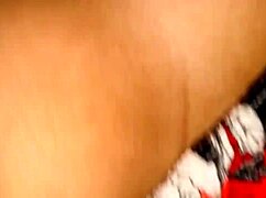 Indian girlfriend with big tits gets her tight wet pussy fucked missionary in office