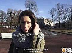 hot brunette's casting interview turns into doggystyle and cowgirl hardcore