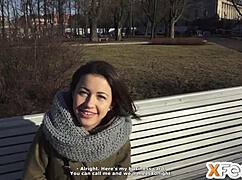 hot brunette's casting interview turns into doggystyle and cowgirl hardcore