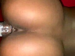 Ebony cheats with big black cock right after boyfriend leaves.