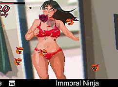 immoral ninja with erotic oral comedy 😈
