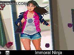 immoral ninja with erotic oral comedy 😈