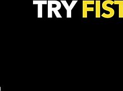 man, this kinky blonde gets hard fisting and face fucking like a wild beast 😈