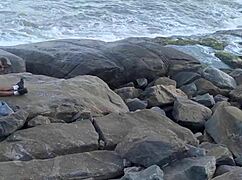 big beach orgy, bareback assfucking dripping cum.