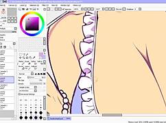 hentai speed drawing part 3: detailing big tits and nipples with flats and shading