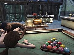 fo4 pool table party with fucking and cute brunettes