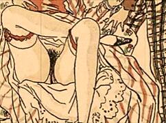 Vintage Erotic Illustration From Retro Anime Hentai Collection