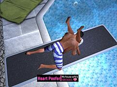 Taken At Public Swimming Pool Jumping Board Cartoon Sex