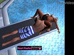 Taken At Public Swimming Pool Jumping Board Cartoon Sex