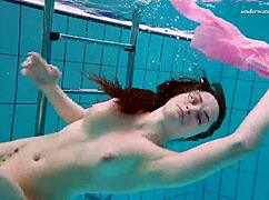 Liza Bubarek Hot Underwater Mermaid In Bikini Pool