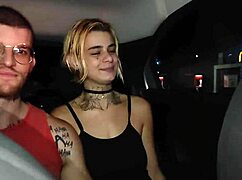 Couple rides inside uber