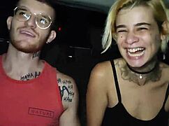 Couple rides inside uber